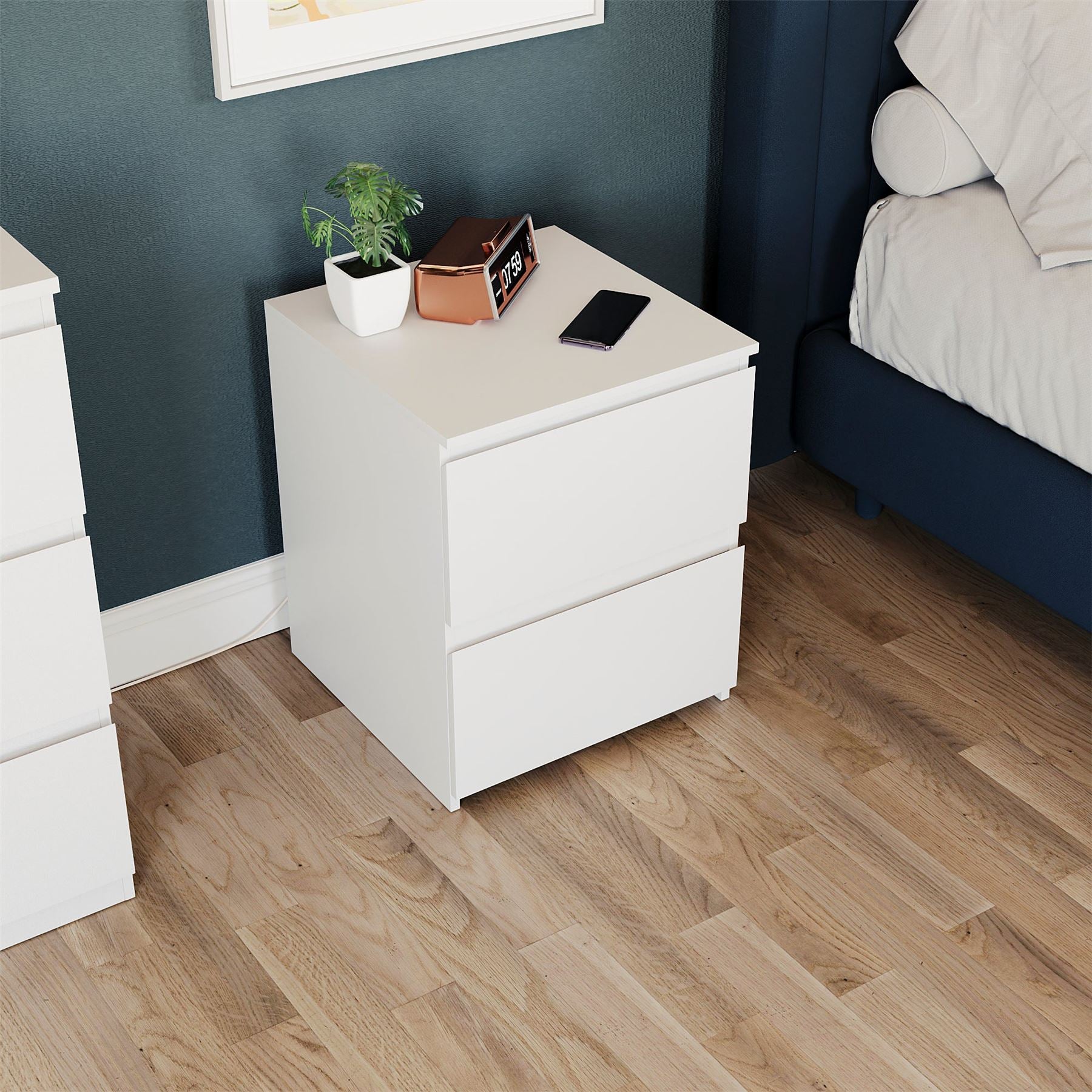 Modern White Chest of Drawers Bedroom Furniture Storage Bedside 2 to 8 Drawers