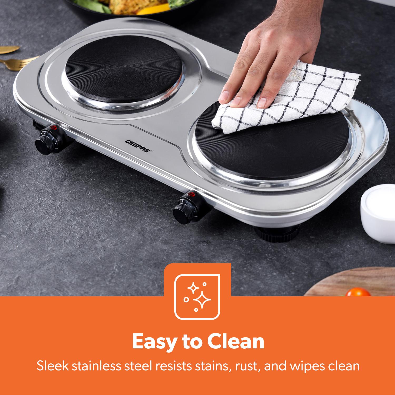 Hot Plate Electric Cooker Double Single Portable Table Top Hob 1500/2500W Geepas