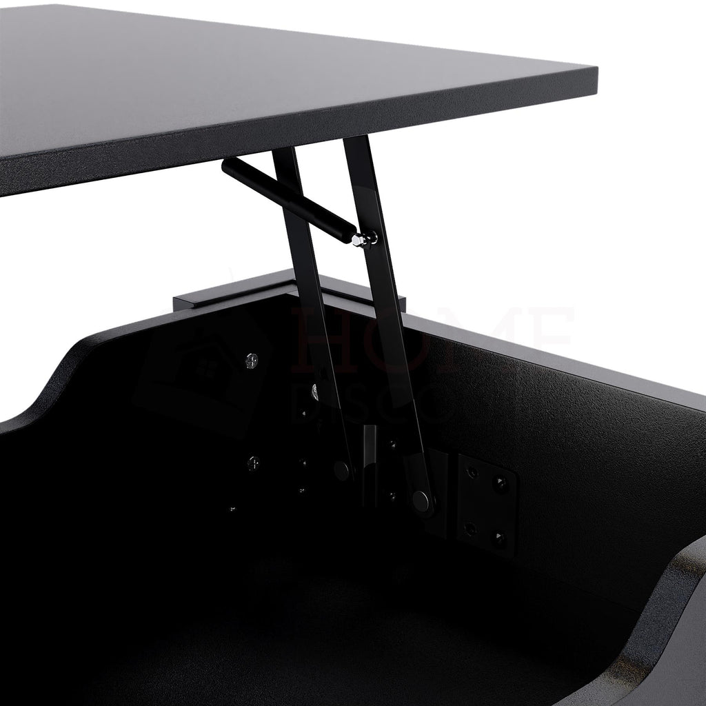 Wooden Coffee Table Lift Up Storage Top With Shelf Living Room Furniture