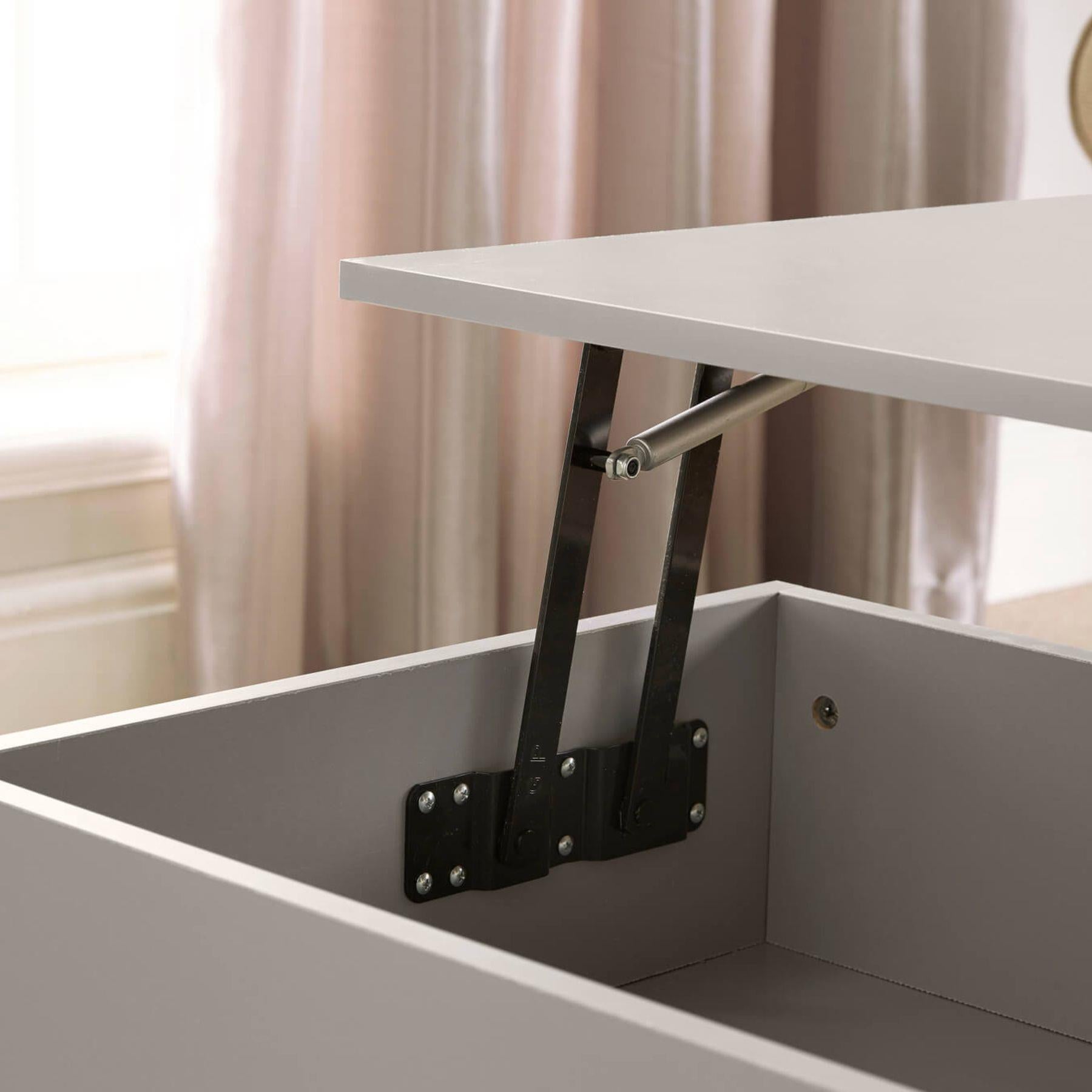 Wooden Coffee Table With Lift Up Top and 2 Large Storage Drawers Bruges