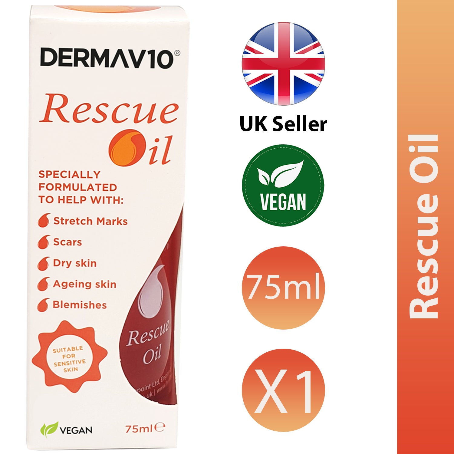 Rescue Oil For Ageing Skin, Scars, Blemishes And Stretch Marks