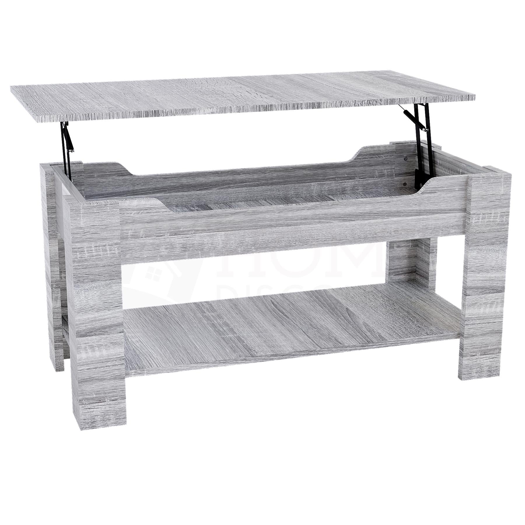 Wooden Coffee Table Lift Up Storage Top With Shelf Living Room Furniture