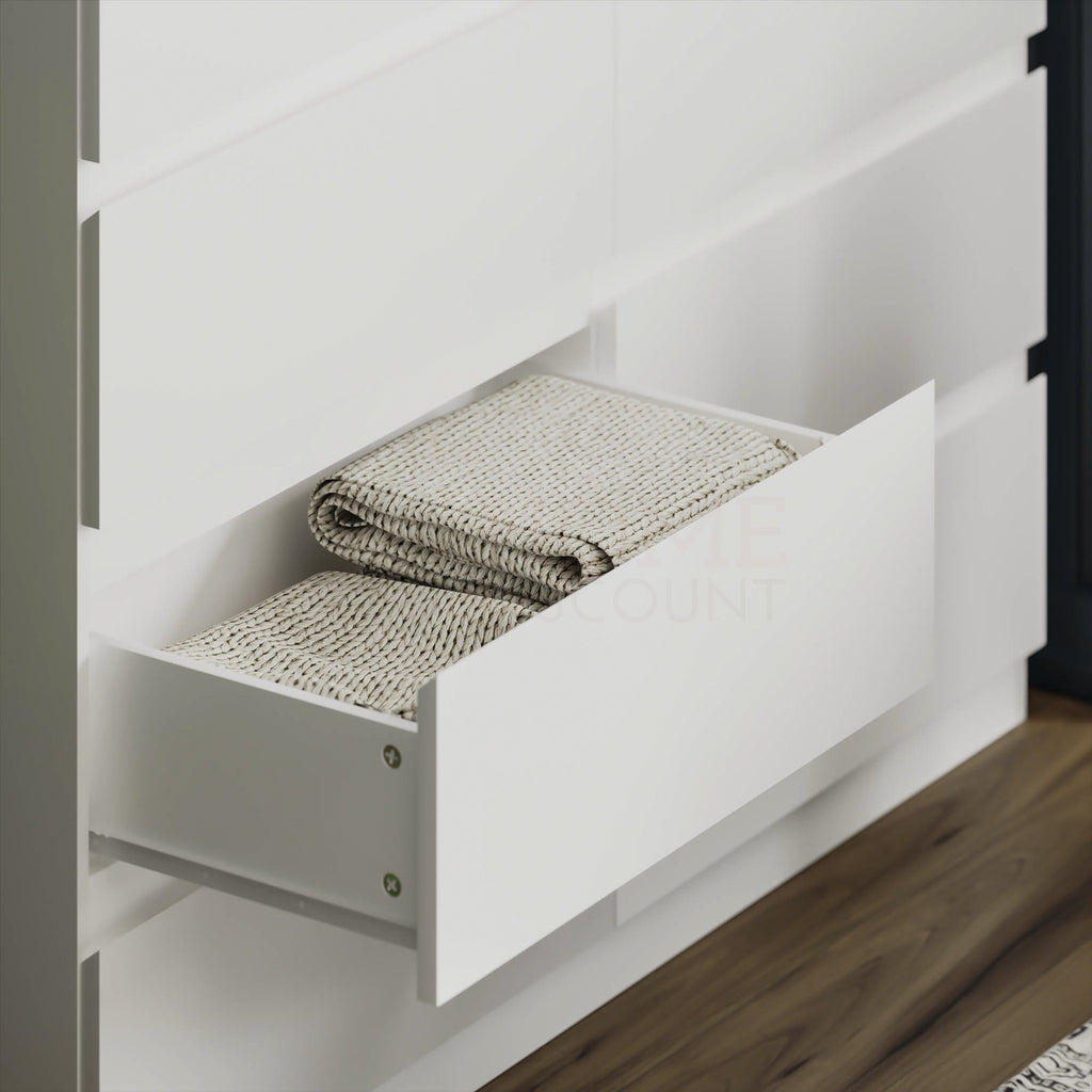 Modern White Chest of Drawers Bedroom Furniture Storage Bedside 2 to 8 Drawers