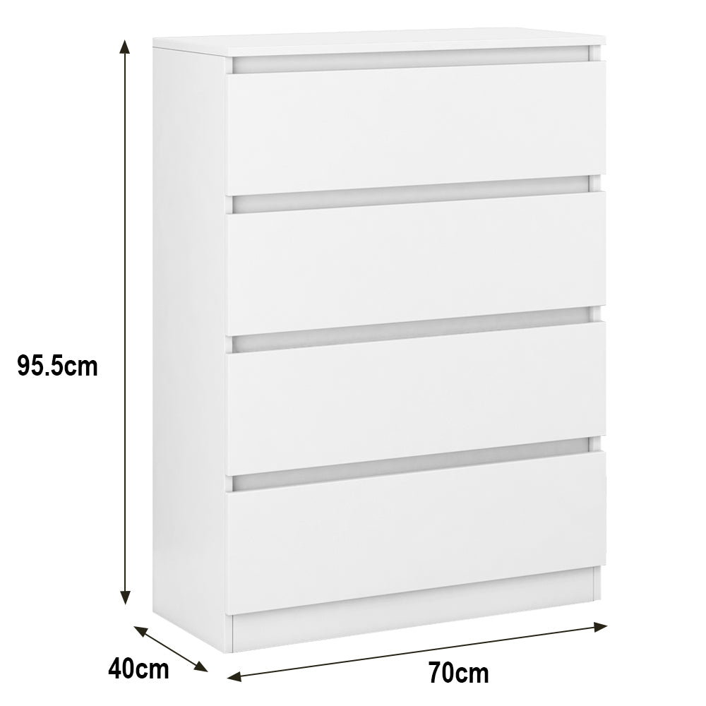 White Modern Bedside Table Cabinet Chest of Drawers 2 3 4 5 6 8 Drawer Bedroom