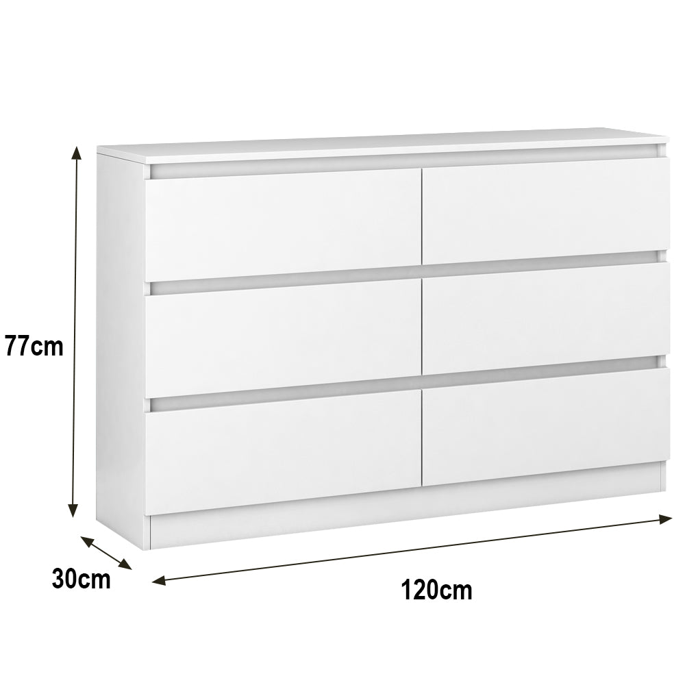 White Modern Bedside Table Cabinet Chest of Drawers 2 3 4 5 6 8 Drawer Bedroom