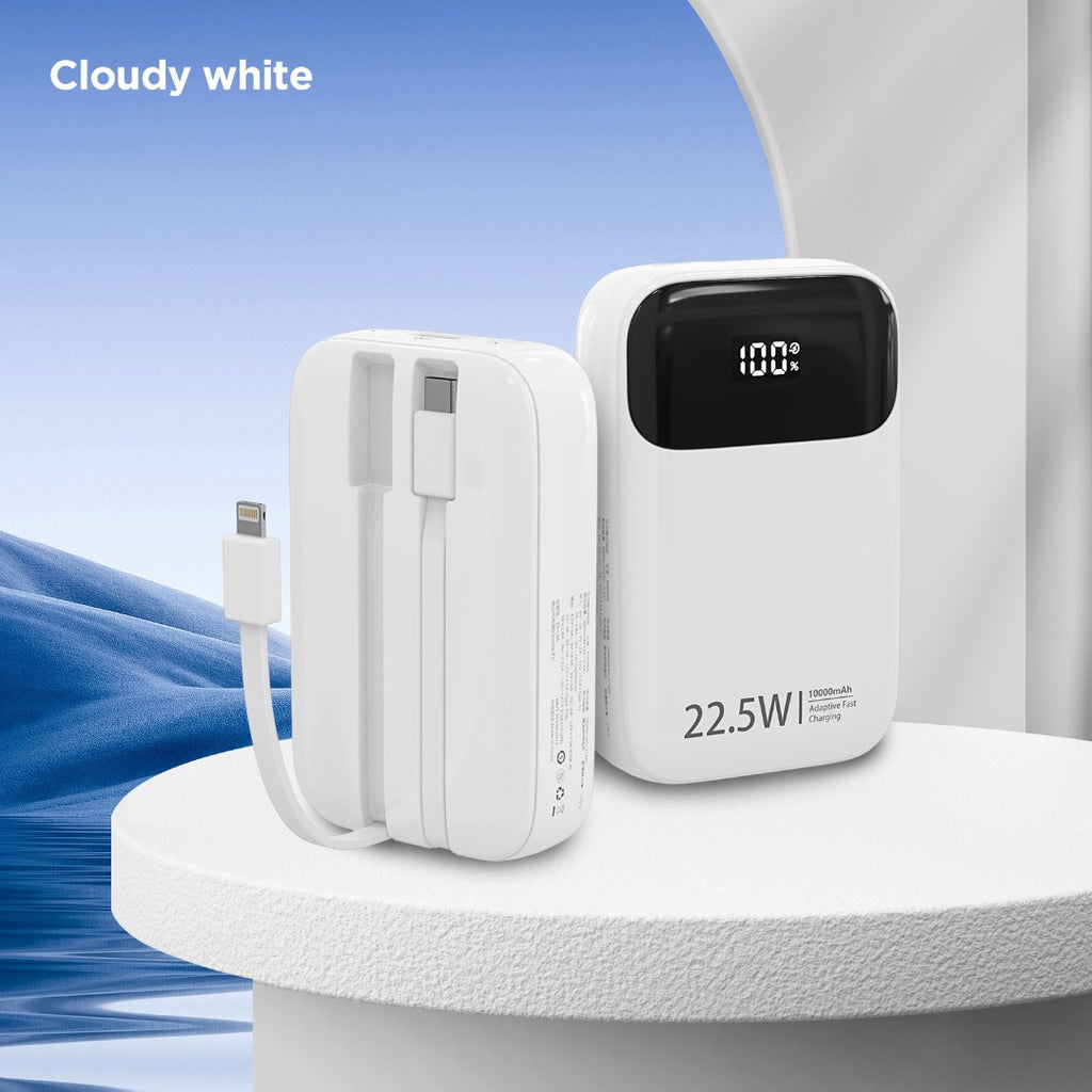 22.5W Fast Charging 10000mAh Battery Pack USB-C Portable Charger Slim Power Bank