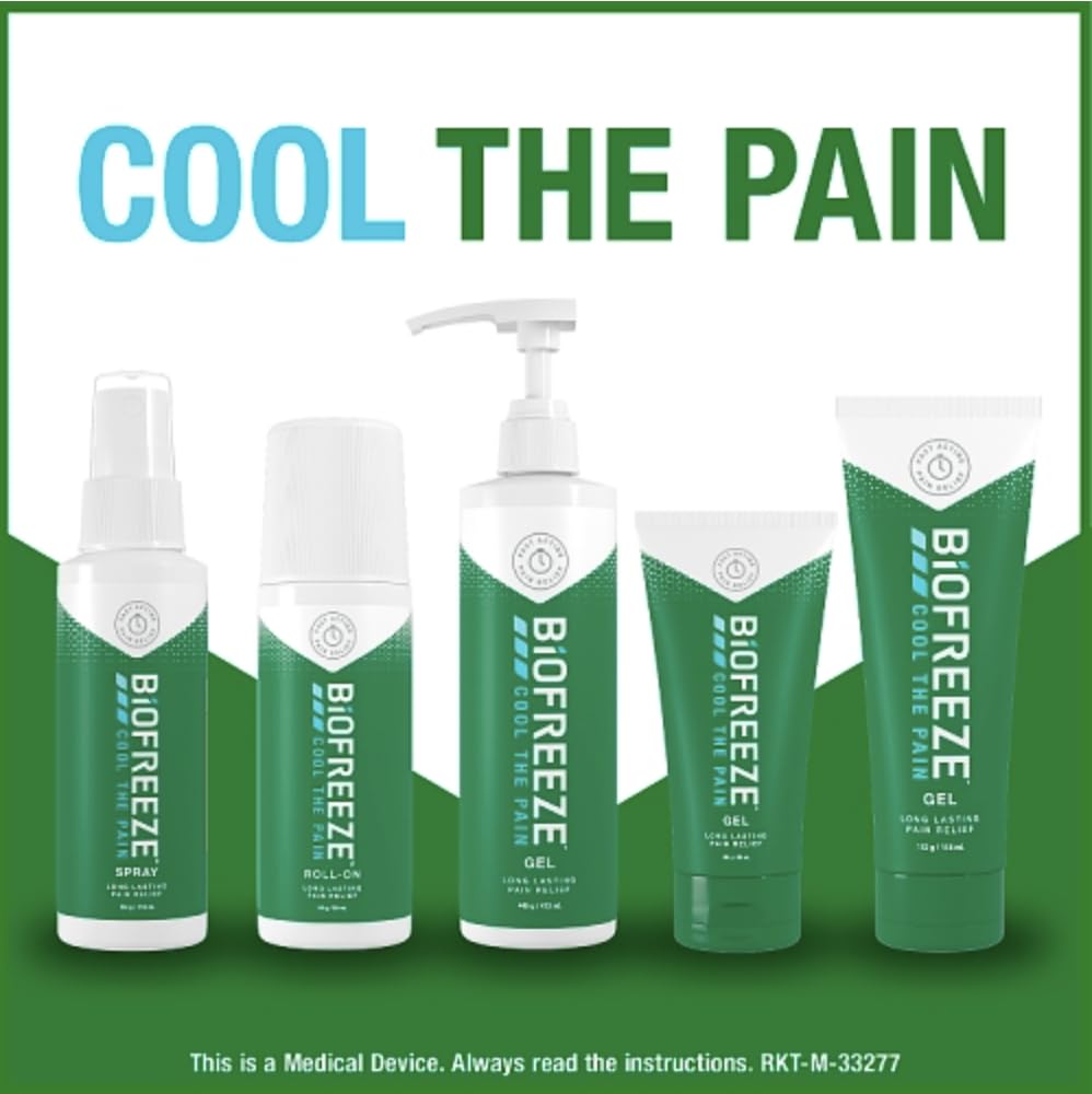 Biofreeze Cooling Gel, 118ml X 2, Pain Relief, Joint Pain, Muscle Pain Relief Gel, Arthritis Pain Relief Knee, Fast Acting, Easy To Use, Muscles, Bones And Joints, Pain and Fever