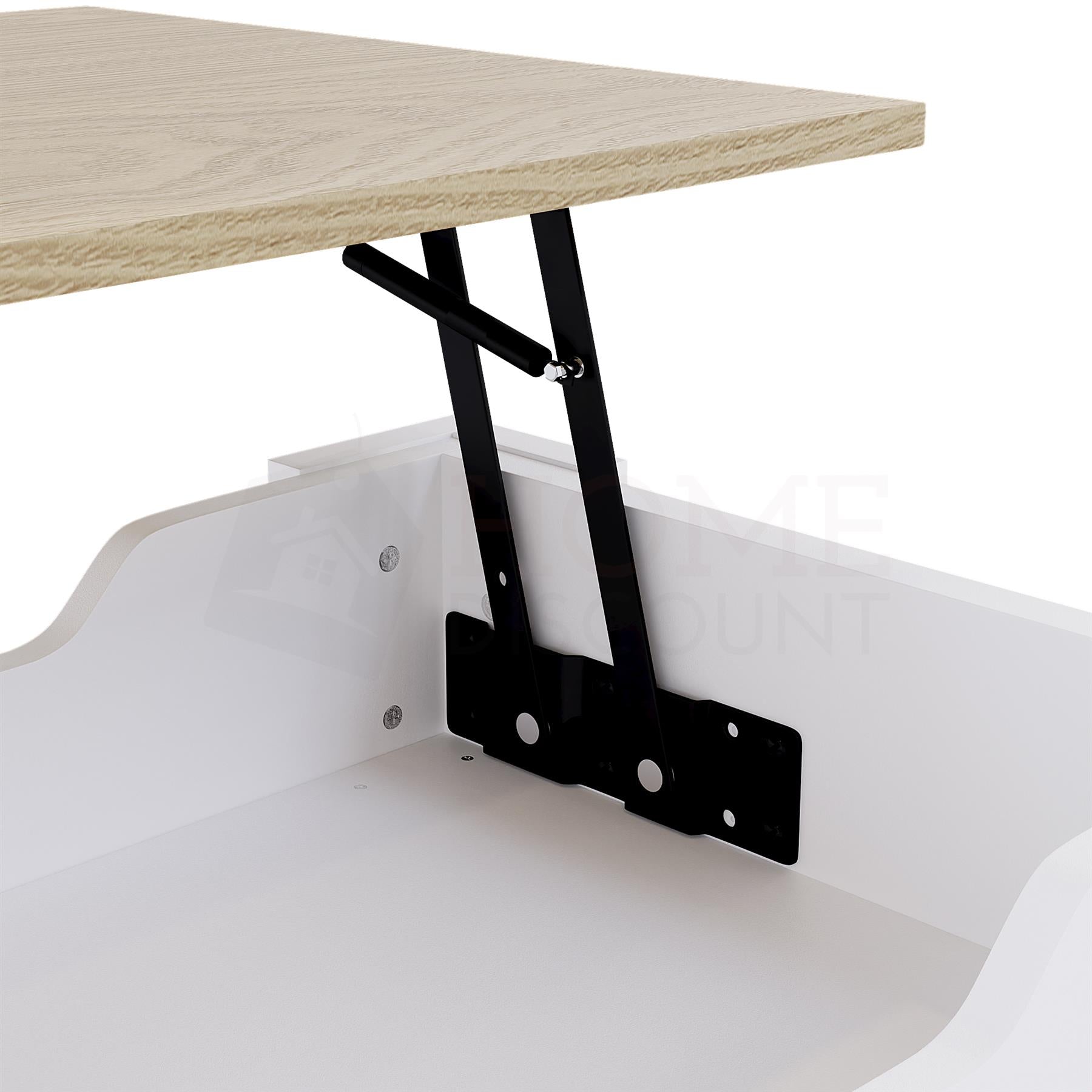 Wooden Coffee Table Lift Up Storage Top With Shelf Living Room Furniture