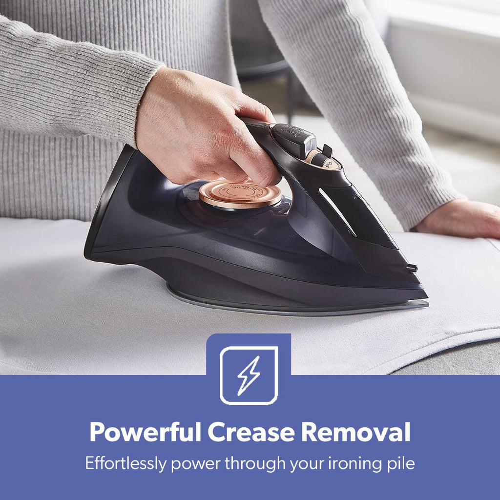 Steam Iron Dry & Wet Ceramic Non-Stick Gliding Soleplate Vertical Steam 2400W