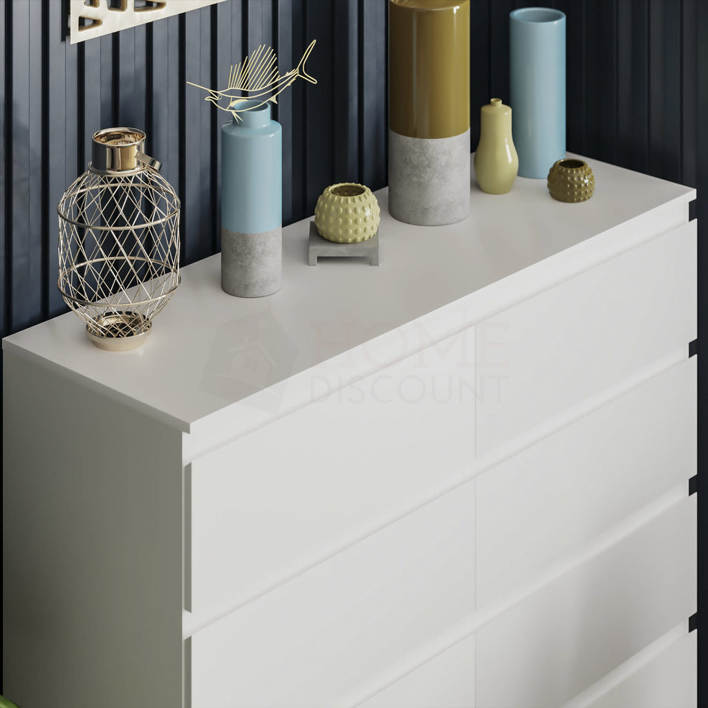 Modern White Chest of Drawers Bedroom Furniture Storage Bedside 2 to 8 Drawers