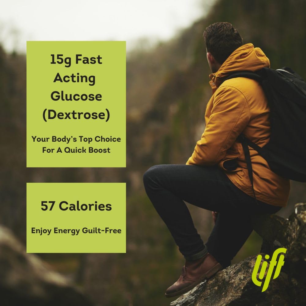 Lift Fast-Acting Glucose Energy Juice Shots, Lemon & Lime, 12 Pack of 60 ml Bottles