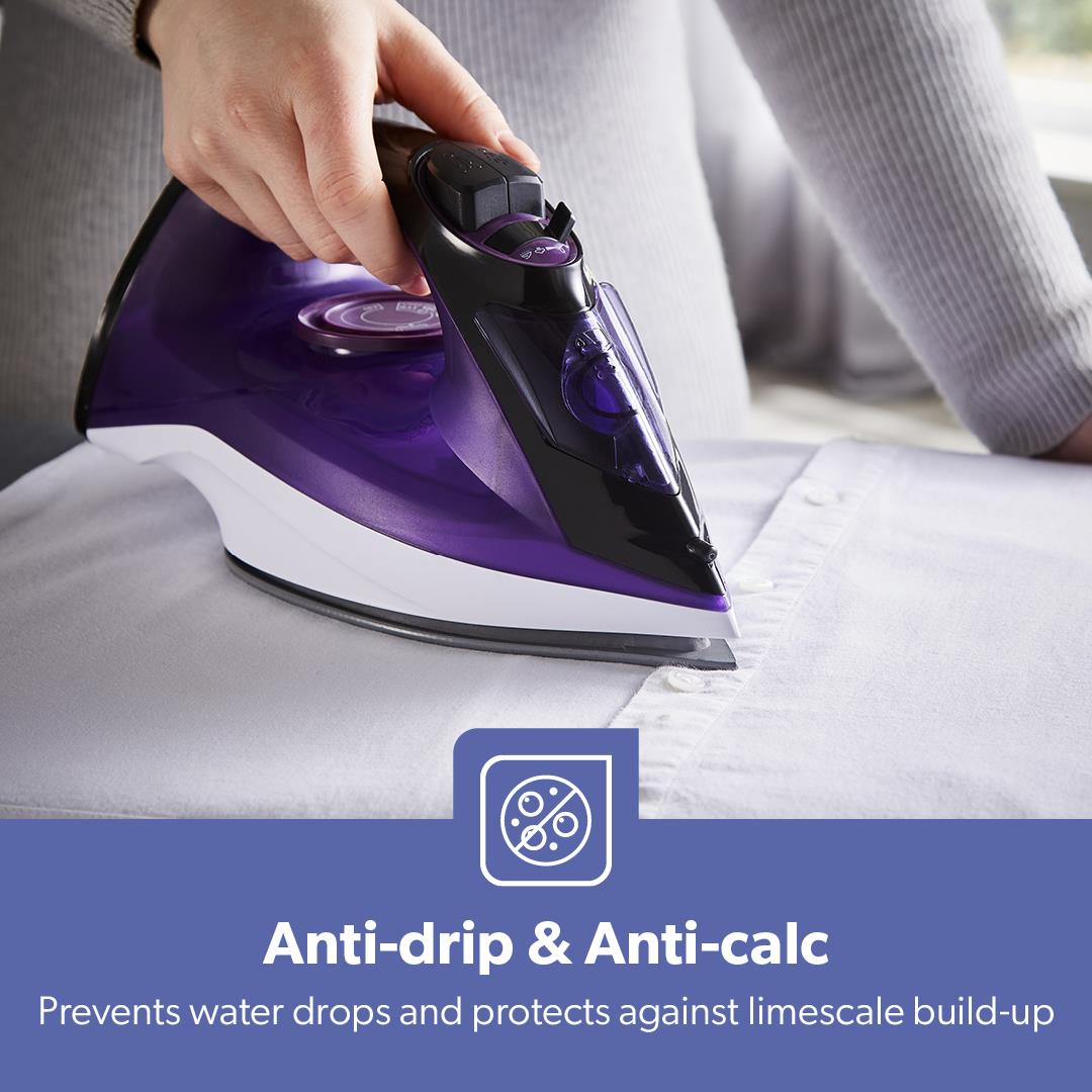 Steam Iron Dry & Wet Ceramic Non-Stick Gliding Soleplate Vertical Steam 2400W