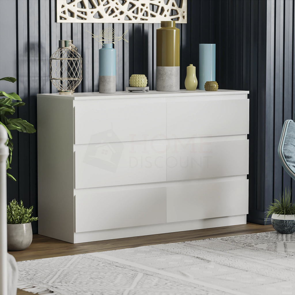 Modern White Chest of Drawers Bedroom Furniture Storage Bedside 2 to 8 Drawers