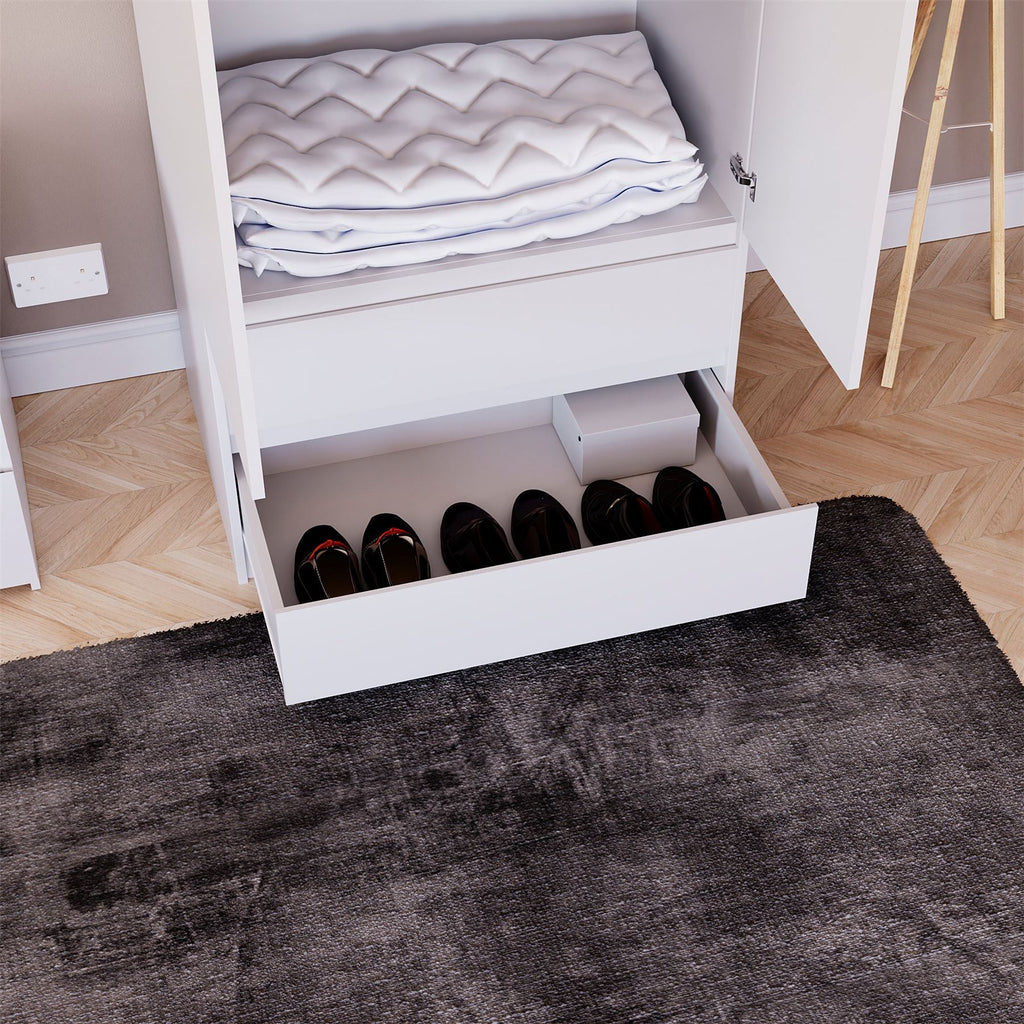 Modern White Chest of Drawers Bedroom Furniture Storage Bedside 2 to 8 Drawers