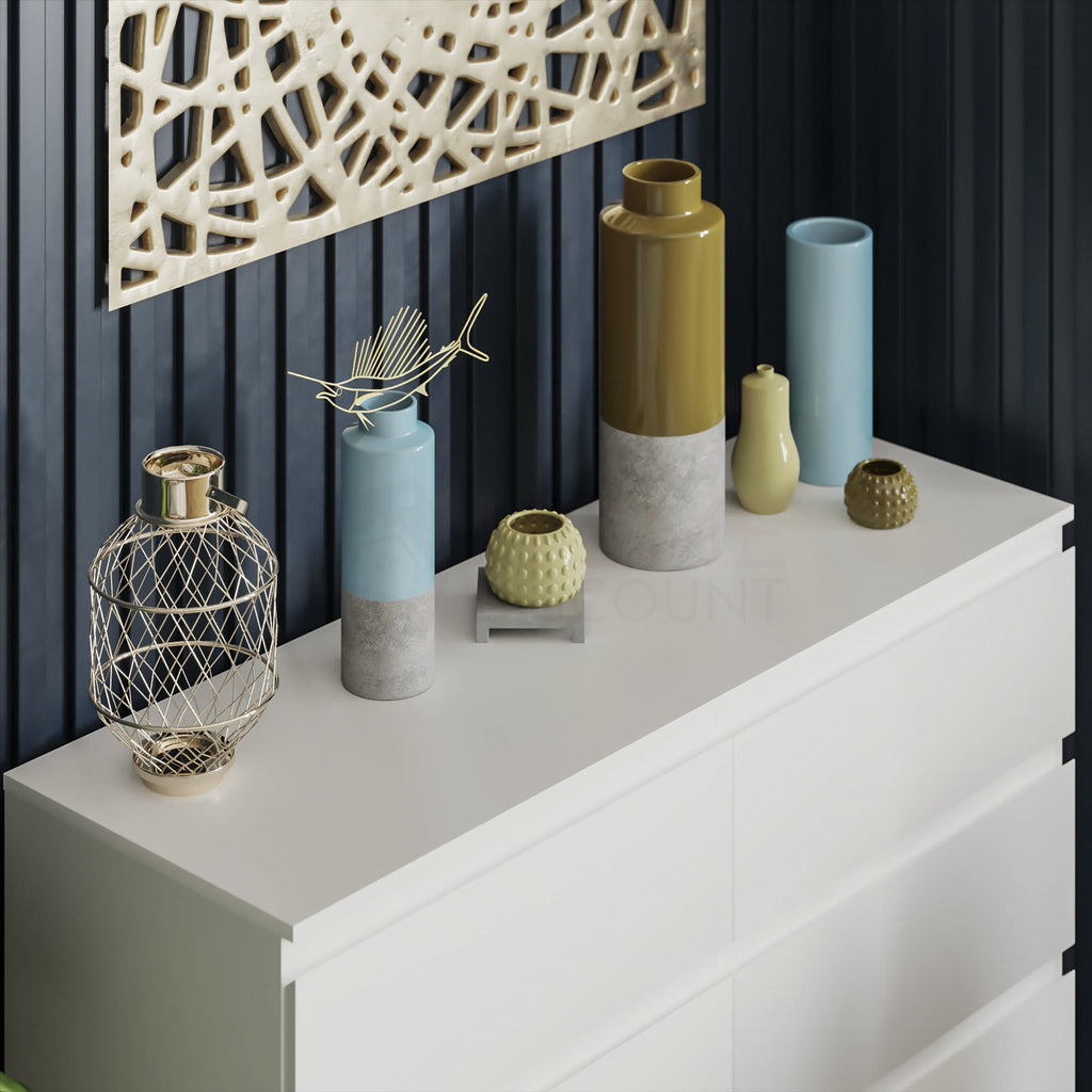 Modern White Chest of Drawers Bedroom Furniture Storage Bedside 2 to 8 Drawers