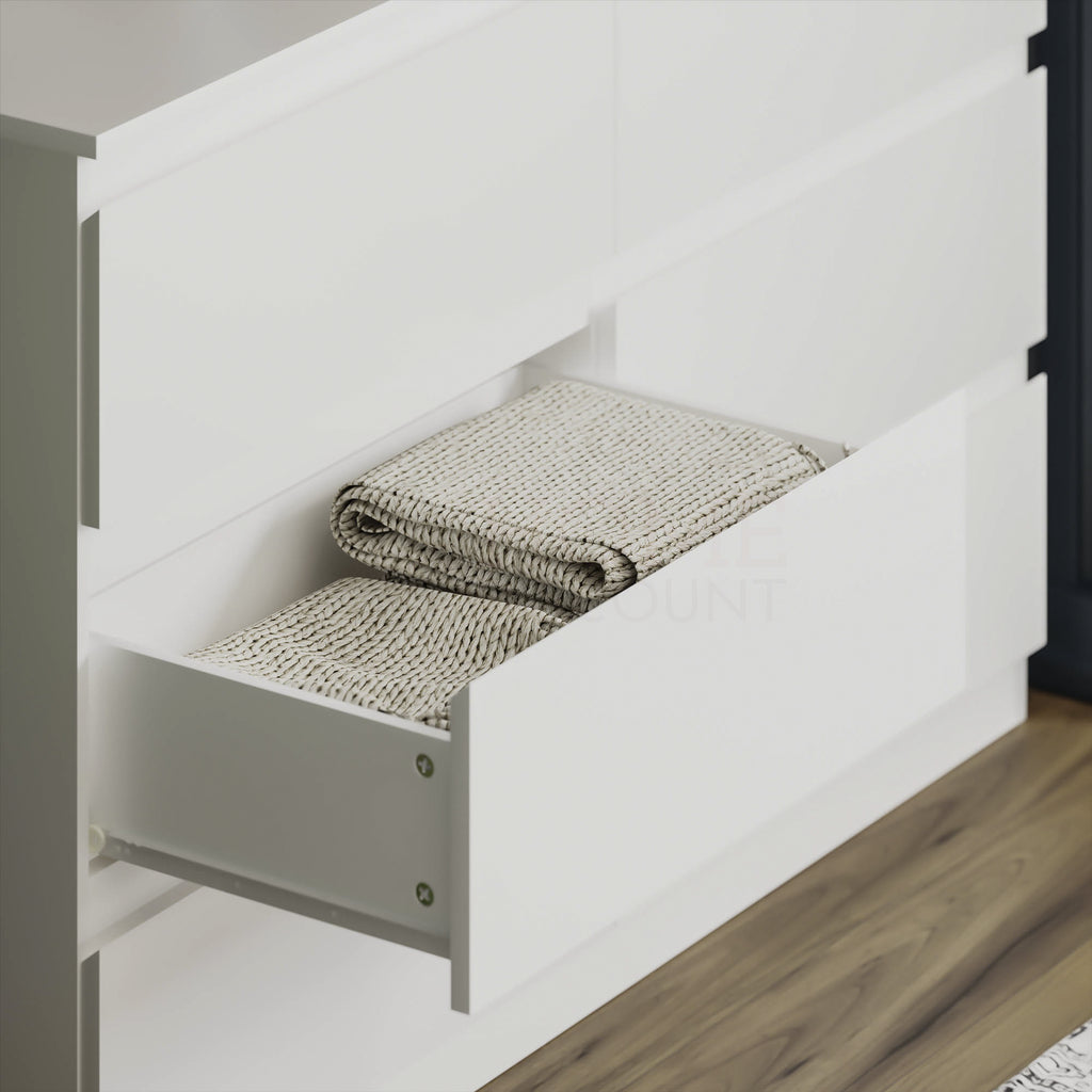 Modern White Chest of Drawers Bedroom Furniture Storage Bedside 2 to 8 Drawers