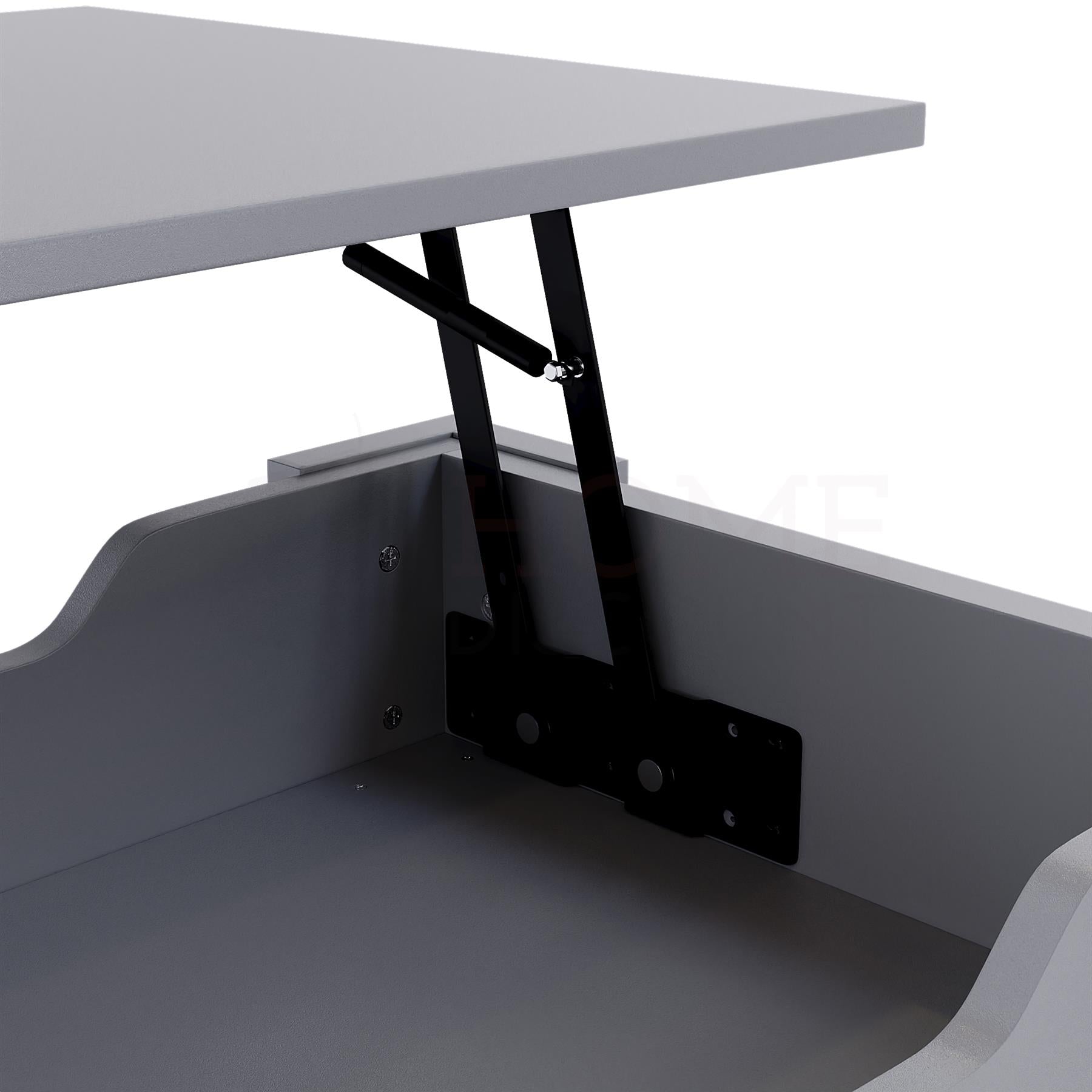 Wooden Coffee Table Lift Up Storage Top With Shelf Living Room Furniture