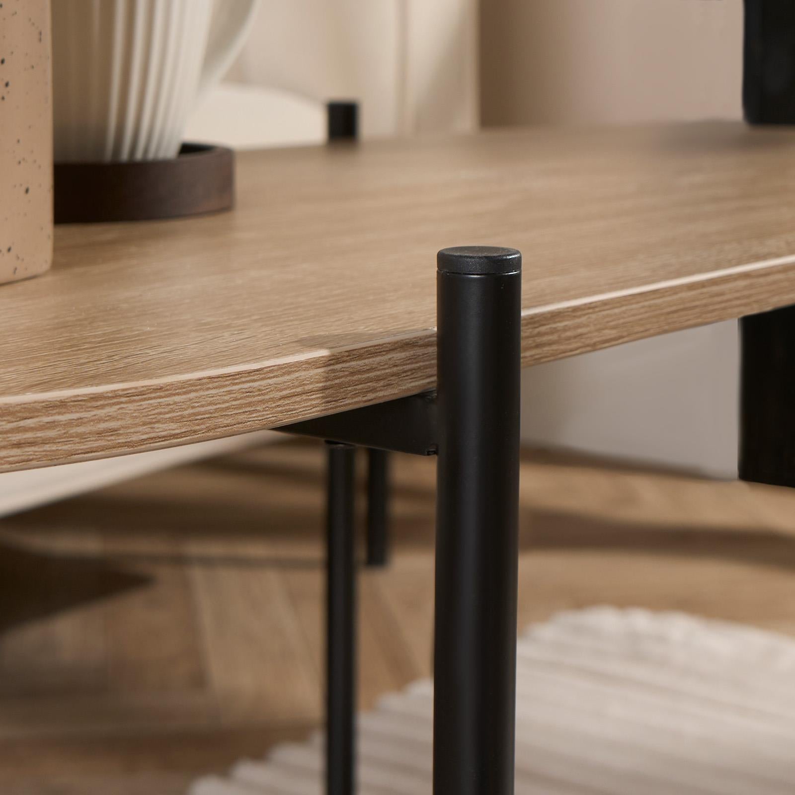 2 Tier Table Wooden Coffee Modern Bed Living Room Home Decor Office End Bedside