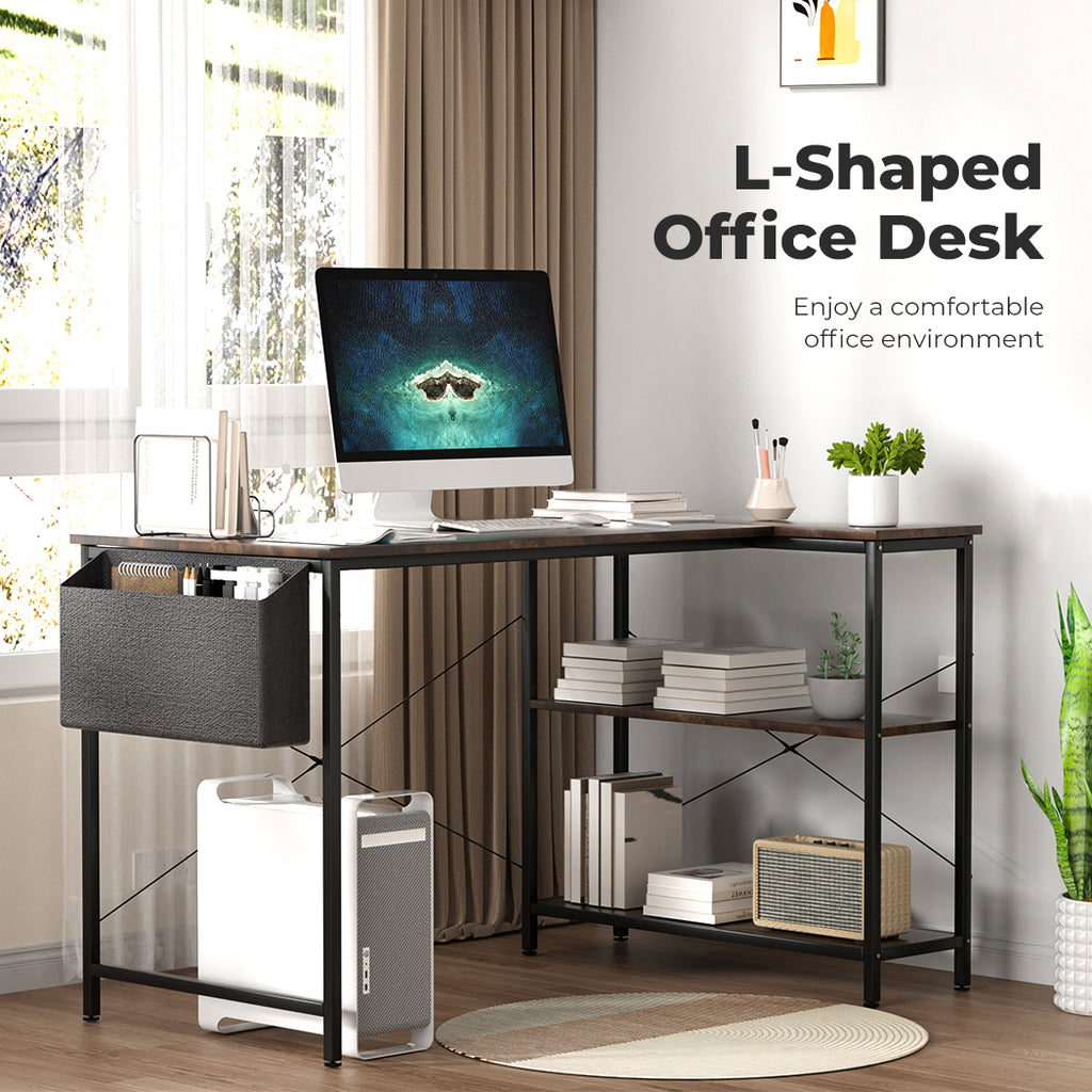 Levede L Shaped Gaming Computer Desk Workstation Study Corner Table Home Office