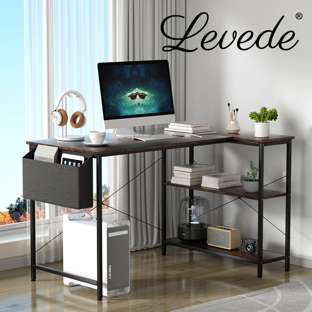 Levede L Shaped Gaming Computer Desk Workstation Study Corner Table Home Office