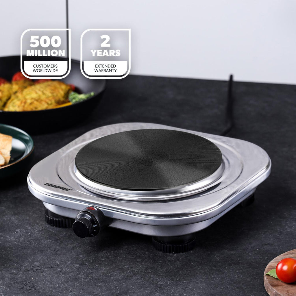 Hot Plate Electric Cooker Double Single Portable Table Top Hob 1500/2500W Geepas