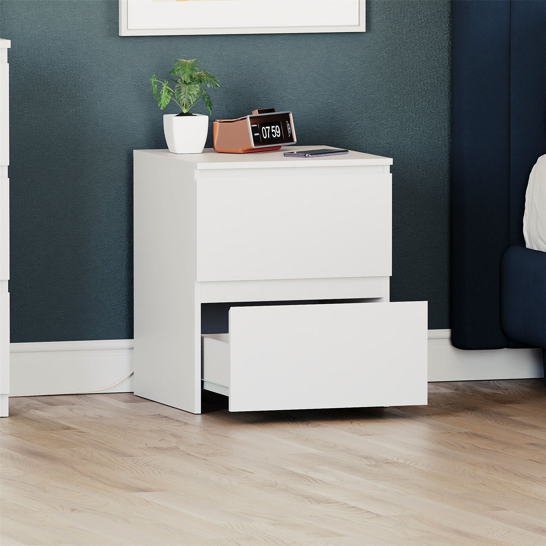 Modern White Chest of Drawers Bedroom Furniture Storage Bedside 2 to 8 Drawers