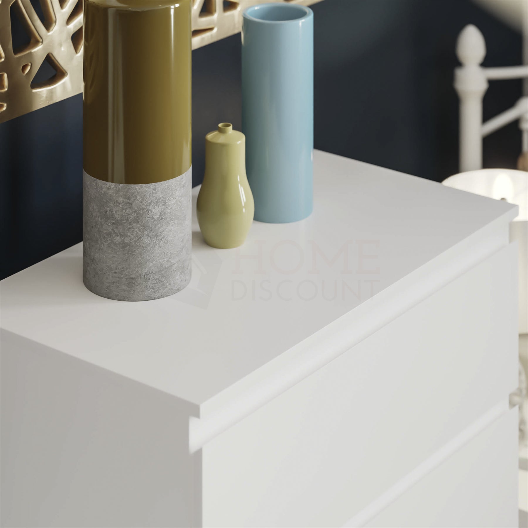 Modern White Chest of Drawers Bedroom Furniture Storage Bedside 2 to 8 Drawers