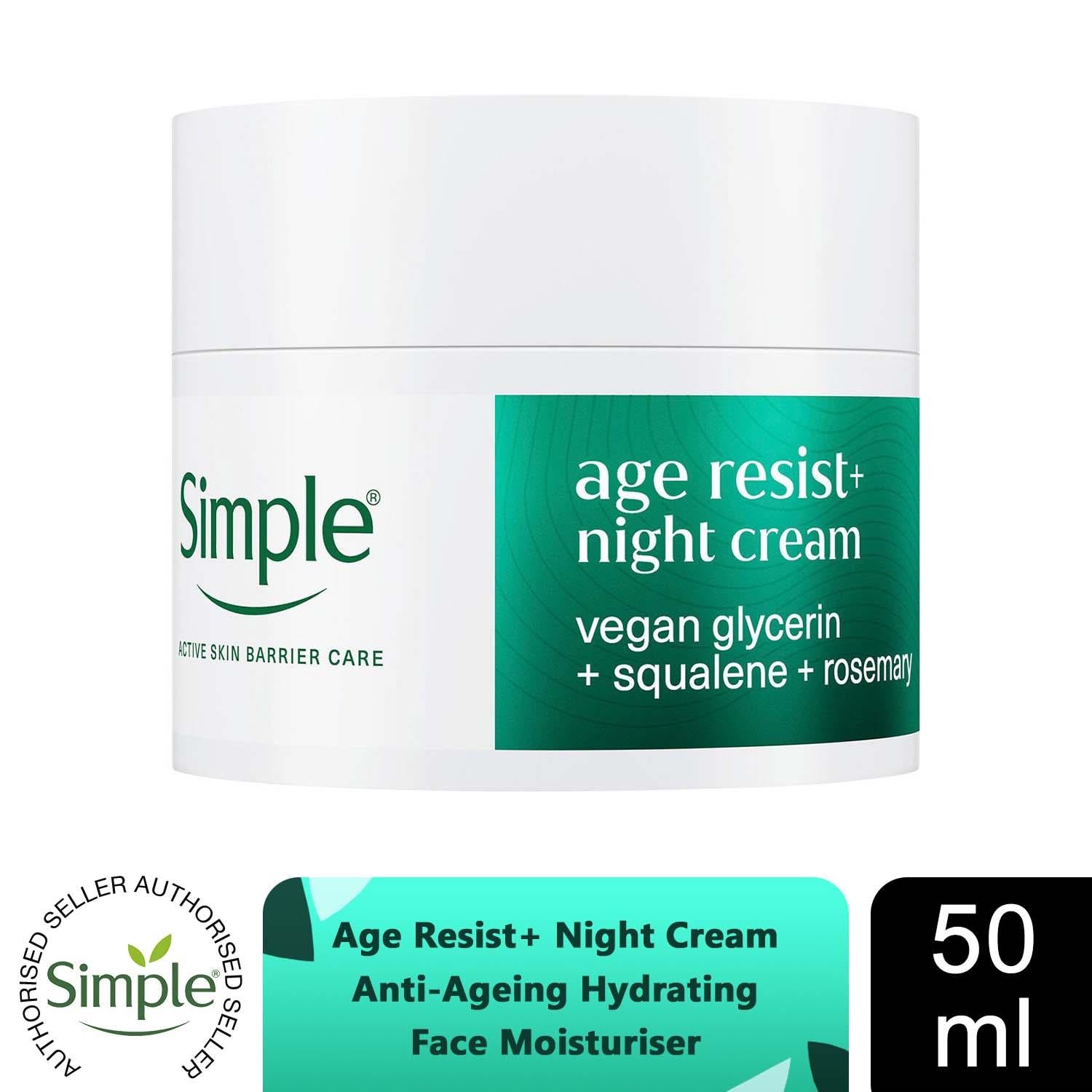Simple Face Cream 50ml - Age Resist, Glow, Repair, Hydrate, Smooth, 1 Pack