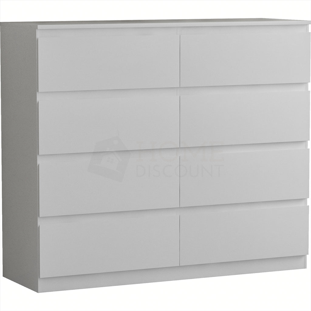 Modern White Chest of Drawers Bedroom Furniture Storage Bedside 2 to 8 Drawers