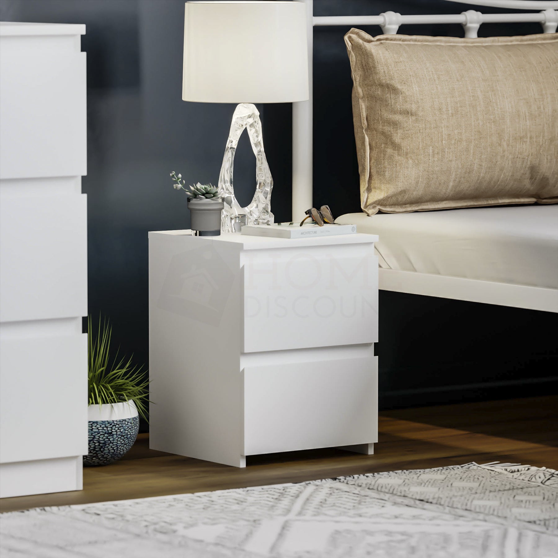 Modern White Chest of Drawers Bedroom Furniture Storage Bedside 2 to 8 Drawers