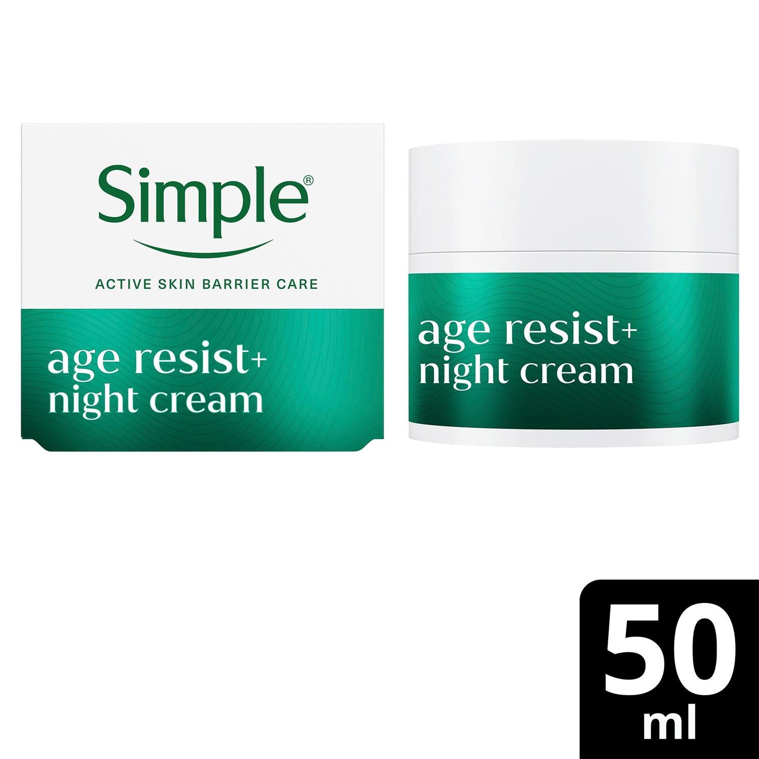 Simple Face Cream 50ml - Age Resist, Glow, Repair, Hydrate, Smooth, 1 Pack