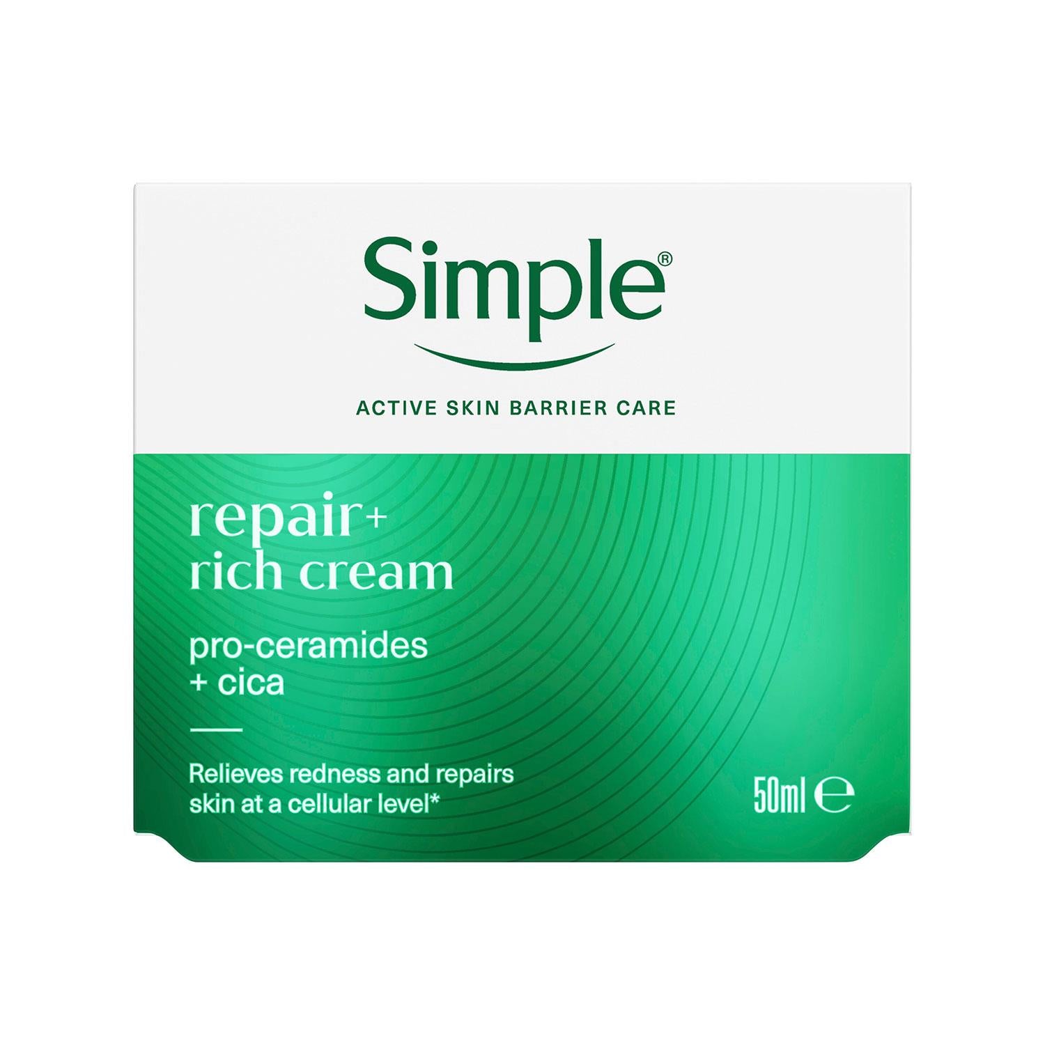 Simple Face Cream 50ml - Age Resist, Glow, Repair, Hydrate, Smooth, 1 Pack