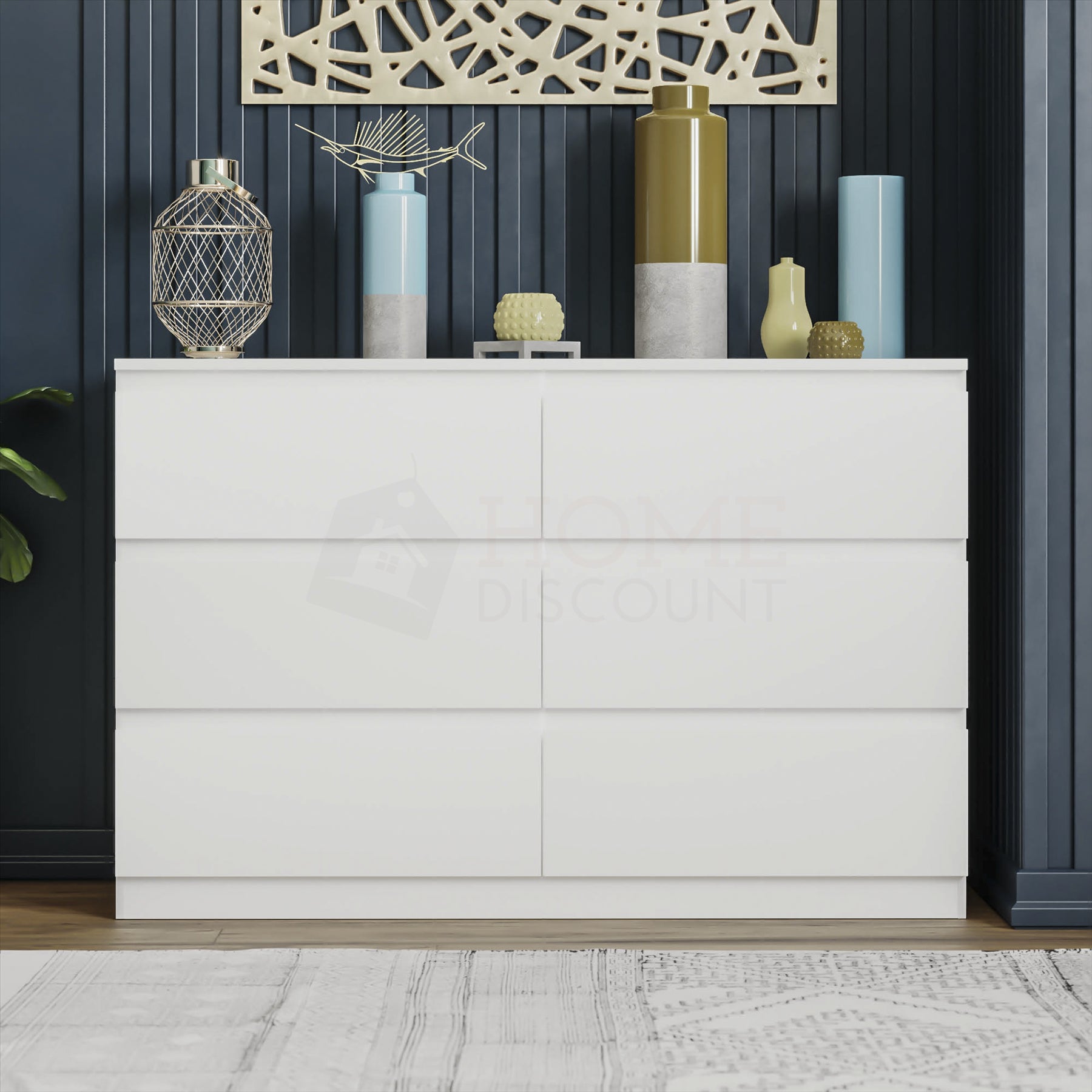 Modern White Chest of Drawers Bedroom Furniture Storage Bedside 2 to 8 Drawers