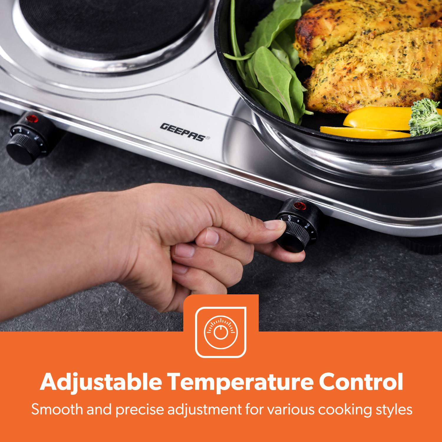 Hot Plate Electric Cooker Double Single Portable Table Top Hob 1500/2500W Geepas