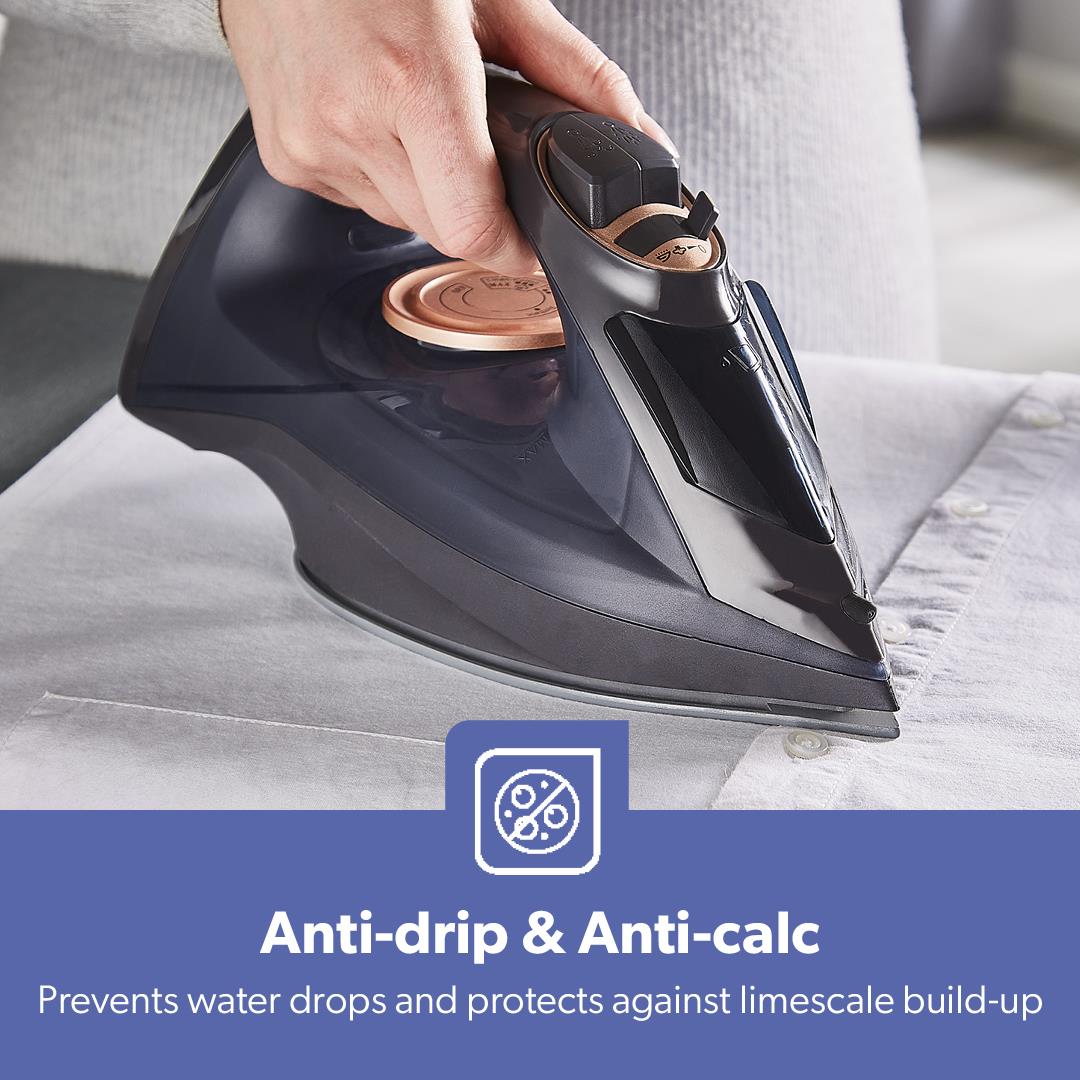 Steam Iron Dry & Wet Ceramic Non-Stick Gliding Soleplate Vertical Steam 2400W