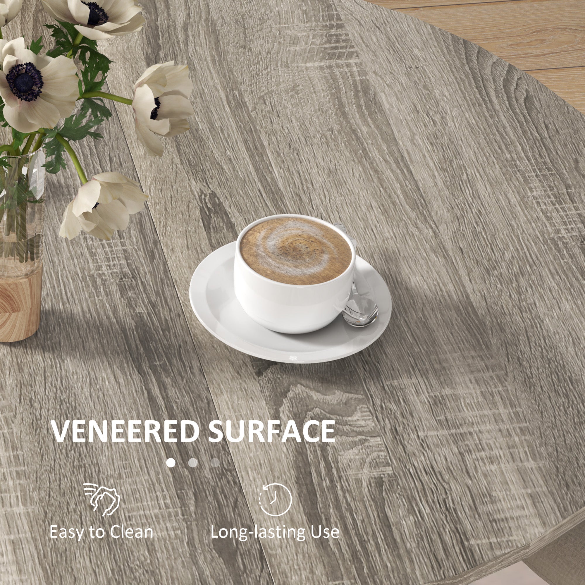 Folding Drop Leaf Dining Table Space-saving Kitchen Table for Small Space