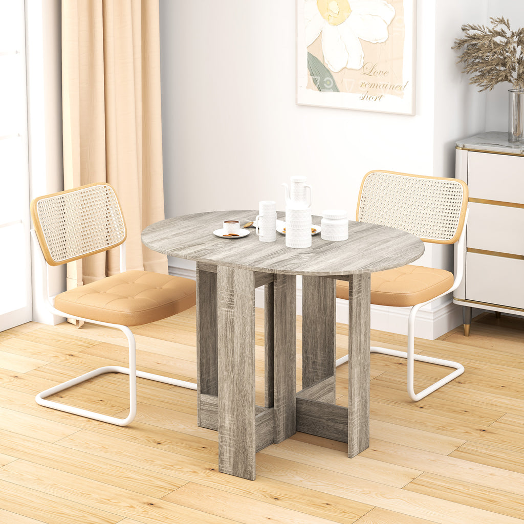 Folding Drop Leaf Dining Table Space-saving Kitchen Table for Small Space