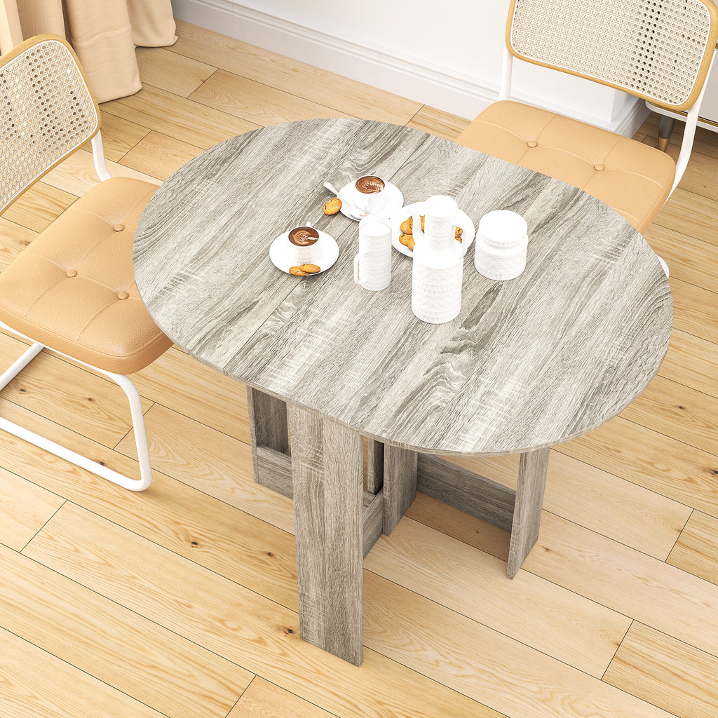 Folding Drop Leaf Dining Table Space-saving Kitchen Table for Small Space