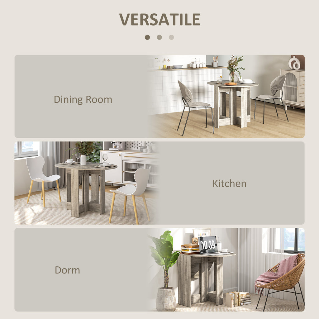 Folding Drop Leaf Dining Table Space-saving Kitchen Table for Small Space