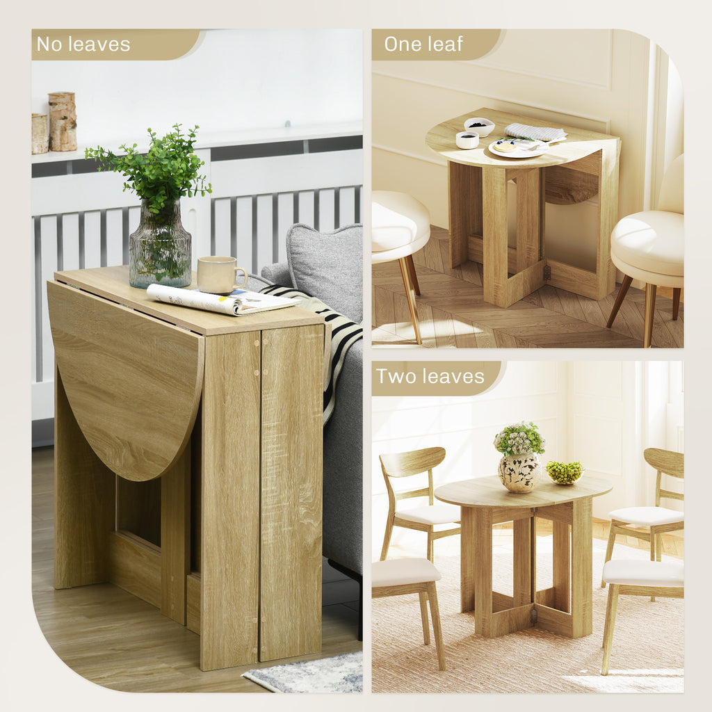 Folding Drop Leaf Dining Table Space-saving Kitchen Table for Small Space