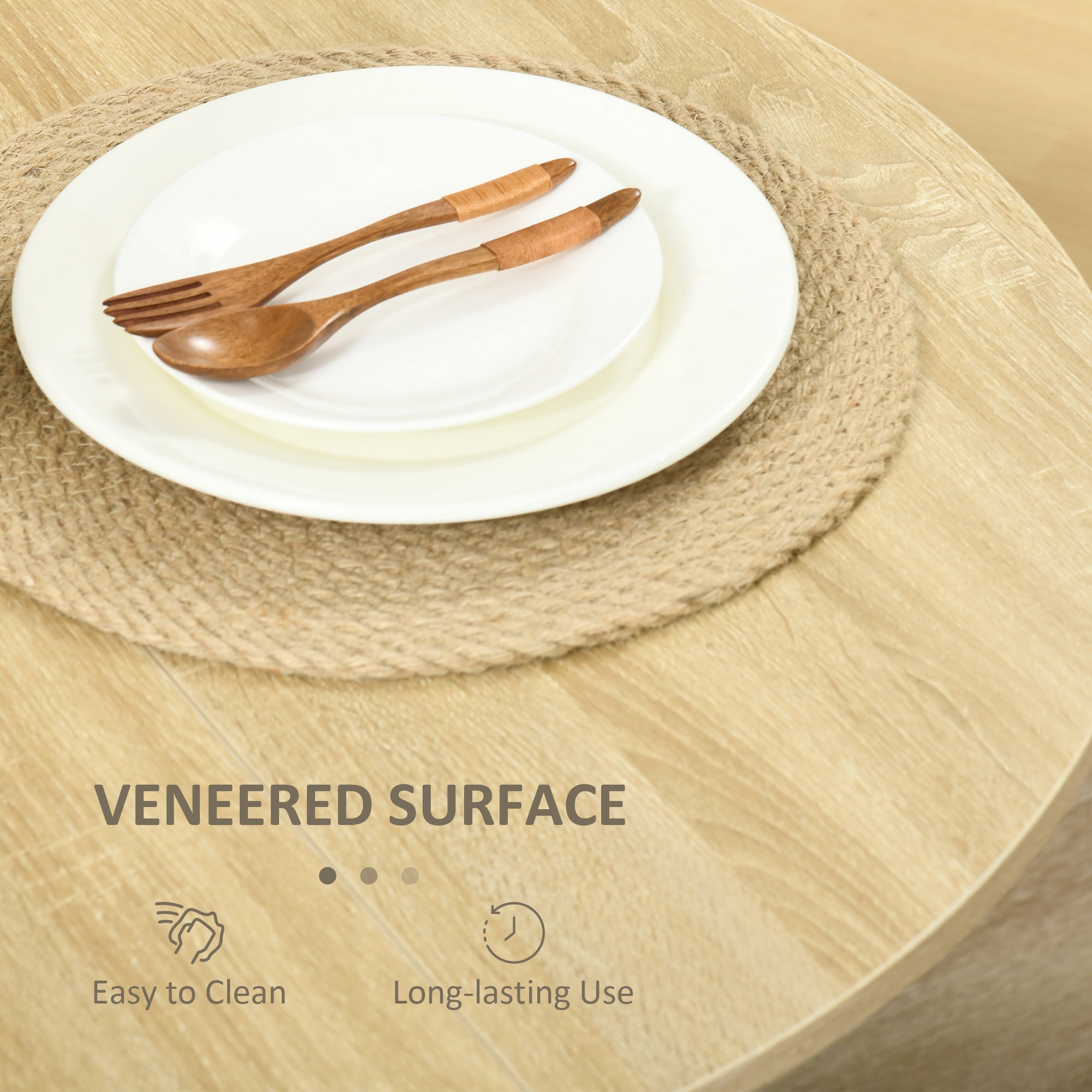 Folding Drop Leaf Dining Table Space-saving Kitchen Table for Small Space