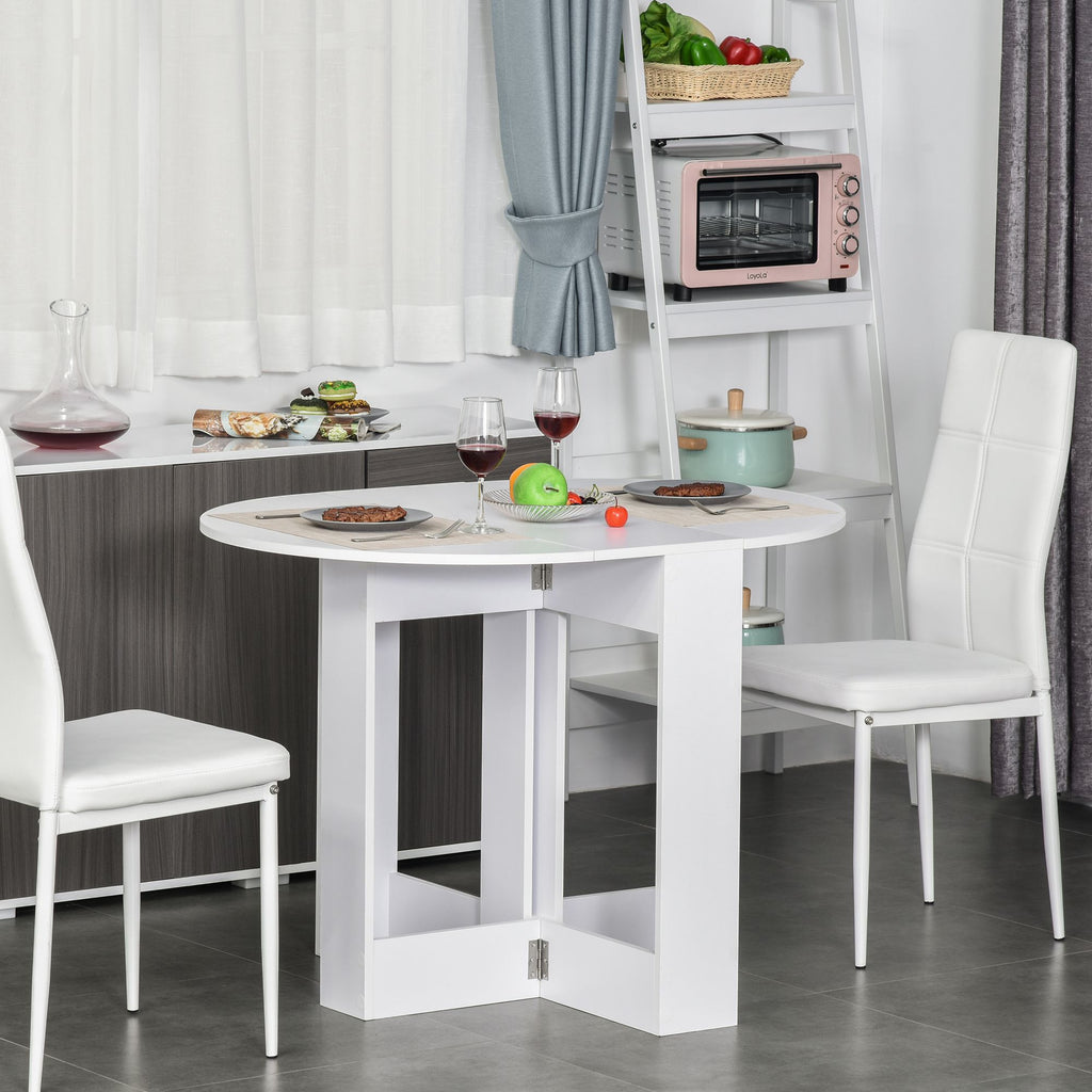Folding Drop Leaf Dining Table Space-saving Kitchen Table for Small Space