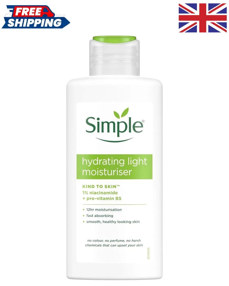 Simple Kind to Skin Hydrating Light Moisturiser 12 Hour Moisturisation 125 ml UK