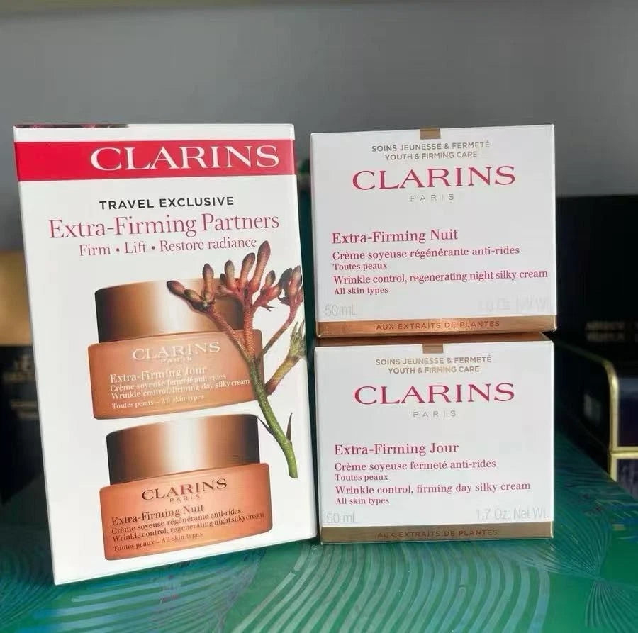 New Clarins Extra Firming Day & Night Partners Firm Lift 50ml x2