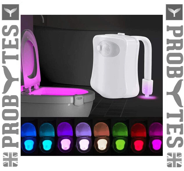 Toilet Bowl 8 Colors LED Night Light Motion Activated Seat Sensor Lamp Bathroom