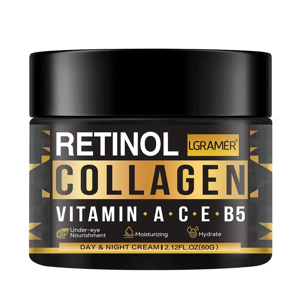 Retinol Collagen Face Cream 60G for Men Skin Care Moisturizing Hydrating Wrinkle