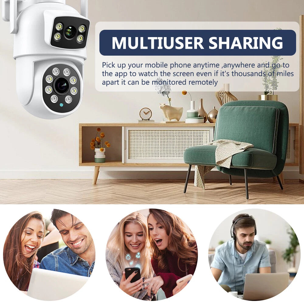 Wireless 4K IP Camera WIFI Outdoor CCTV HD PTZ Smart Home Security IR Cam 8MP