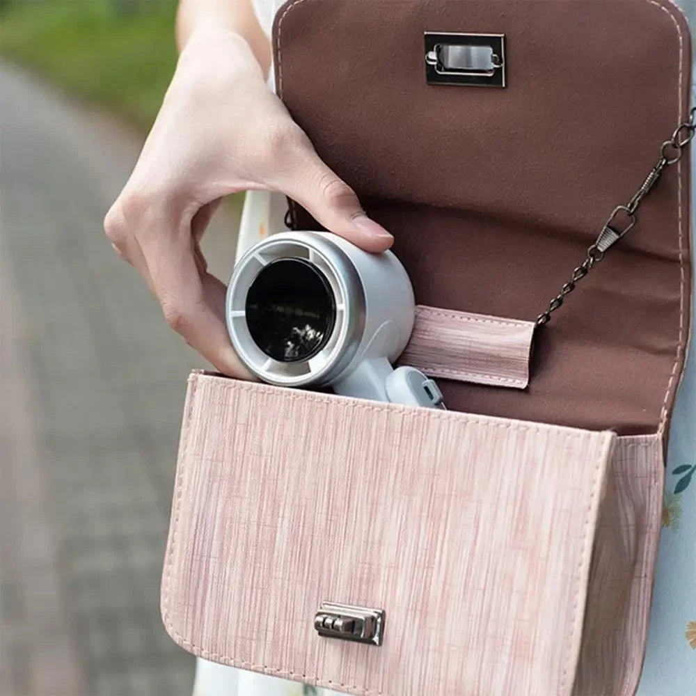 USB Rechargeable Mini Hand-Held Fan Portable Folding Desk Fan Cooler Cooling UK