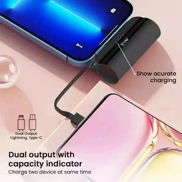 Mini Power Bank 9000000mAh 2 Ports Portable Fast Charger Battery Pack For Phone