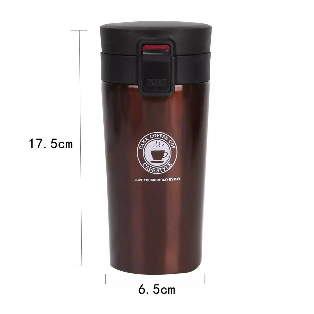 NEW Insulated Travel Coffee Mug Cup Thermal Stainless Steel Flask Vacuum Thermos